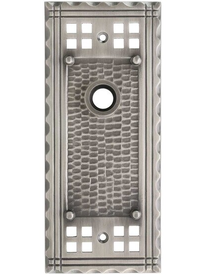 Pasadena Forged-Brass Back Plate in Antique Pewter.